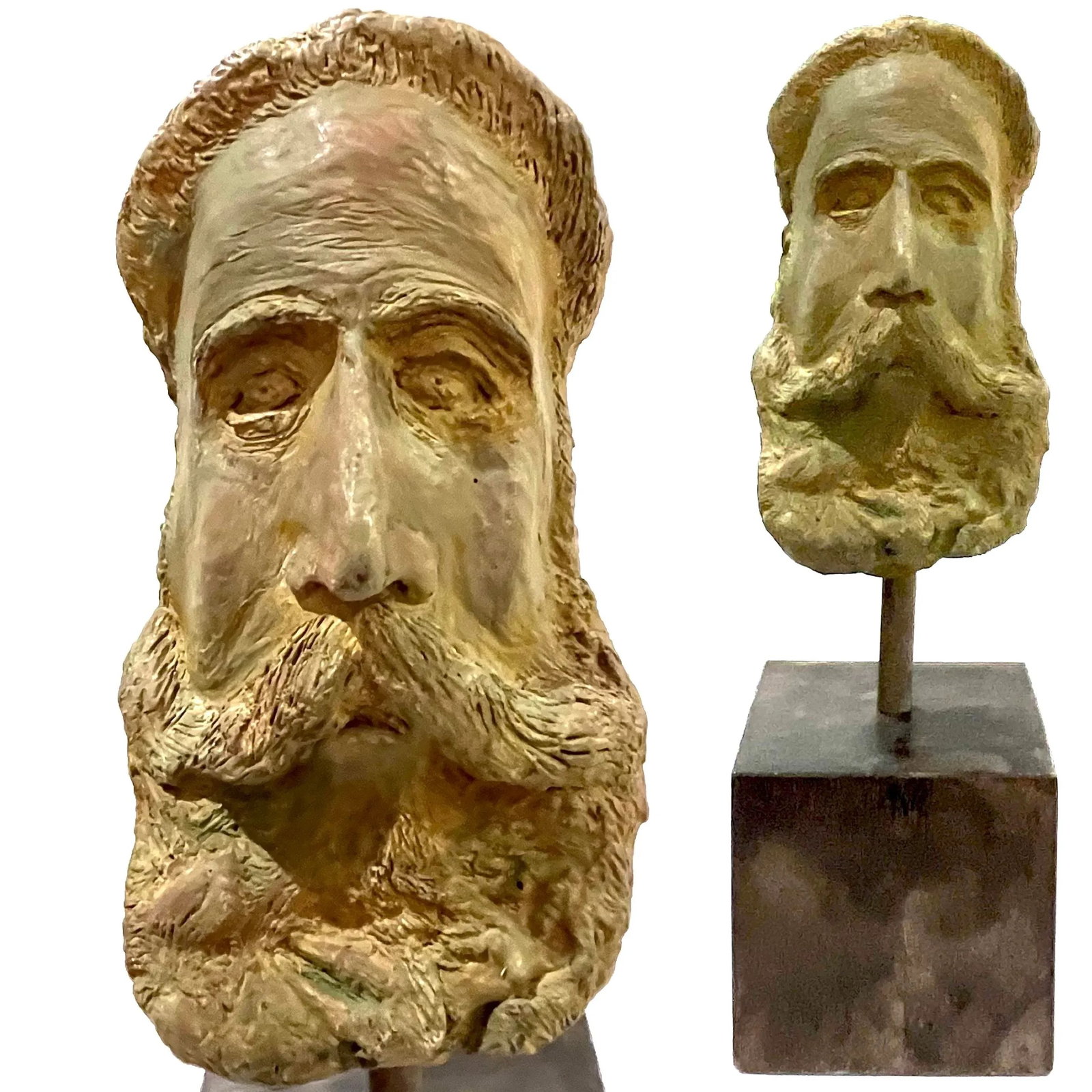 Mid-Century Modern Bust of Bearded Man - 1966 Ettore Colla - 2
