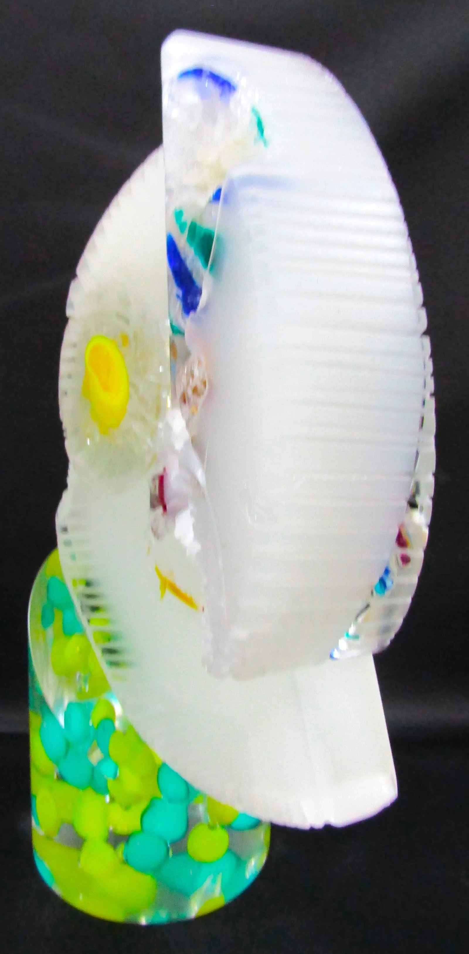 1990s Large Venetian Studio Pino Signoretto Abstract Modernist Glass Sculpture Attributed to Murano - 10