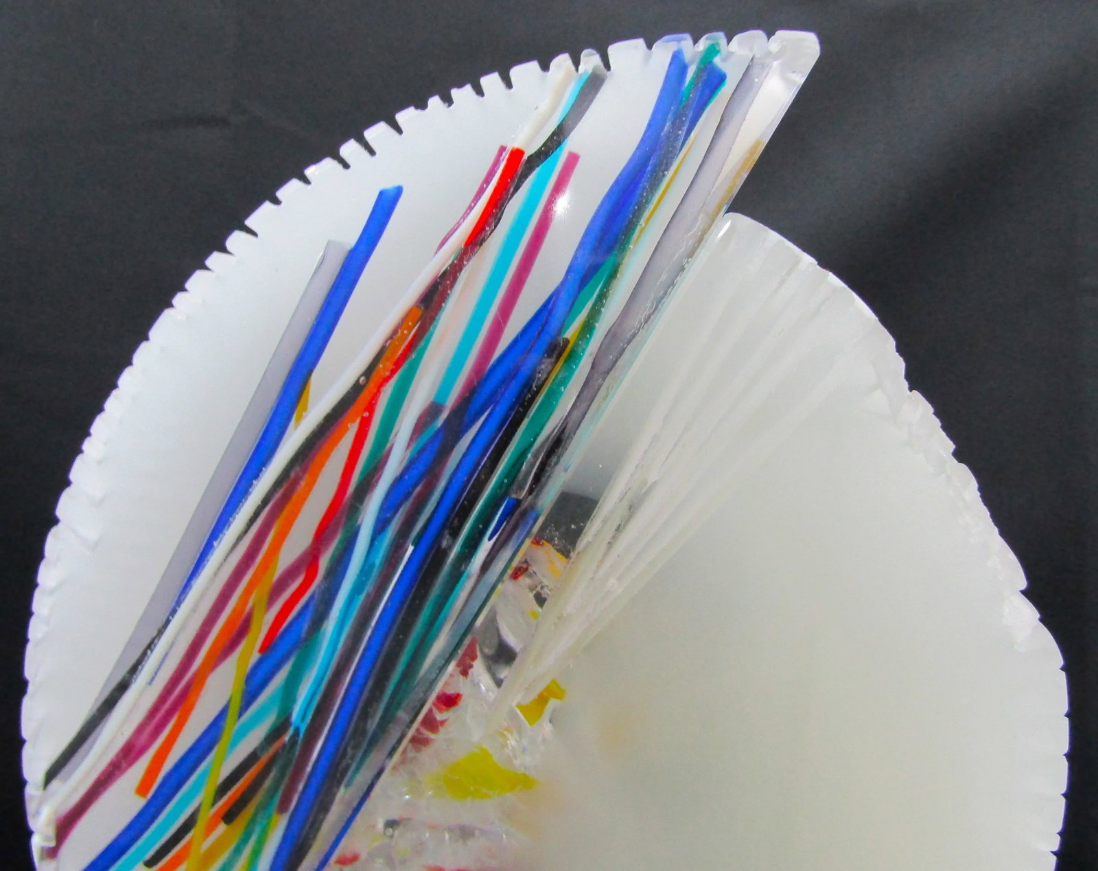 1990s Large Venetian Studio Pino Signoretto Abstract Modernist Glass Sculpture Attributed to Murano - 3