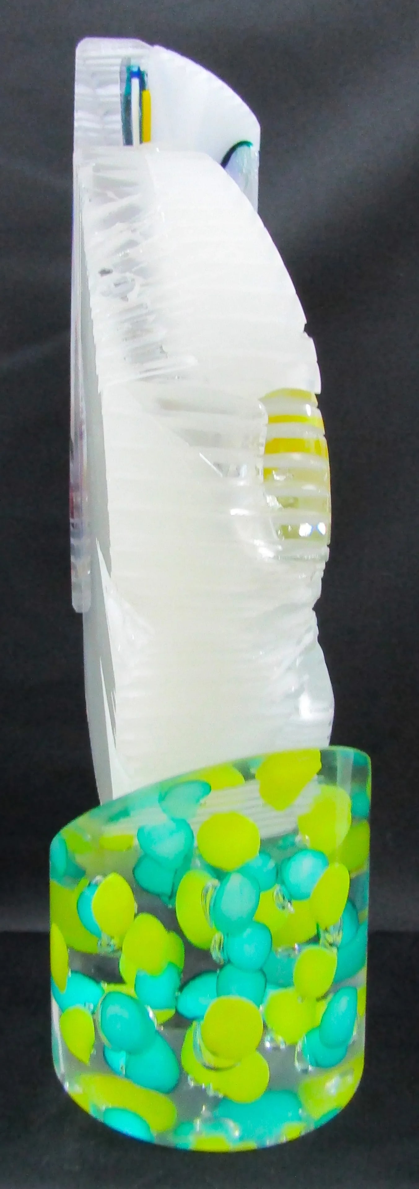 1990s Large Venetian Studio Pino Signoretto Abstract Modernist Glass Sculpture Attributed to Murano - 6