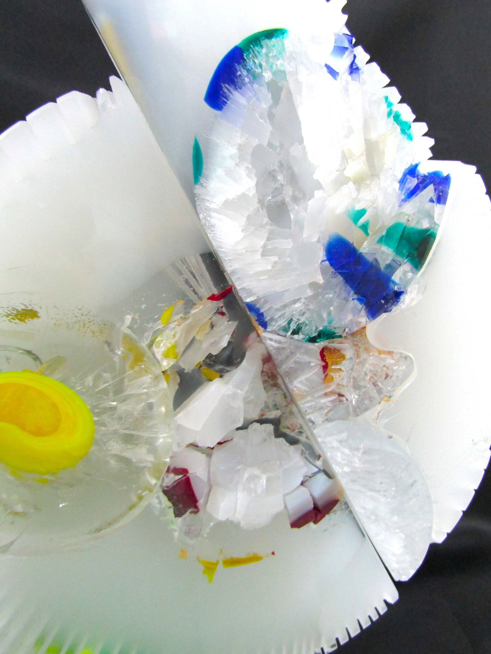 1990s Large Venetian Studio Pino Signoretto Abstract Modernist Glass Sculpture Attributed to Murano - 8