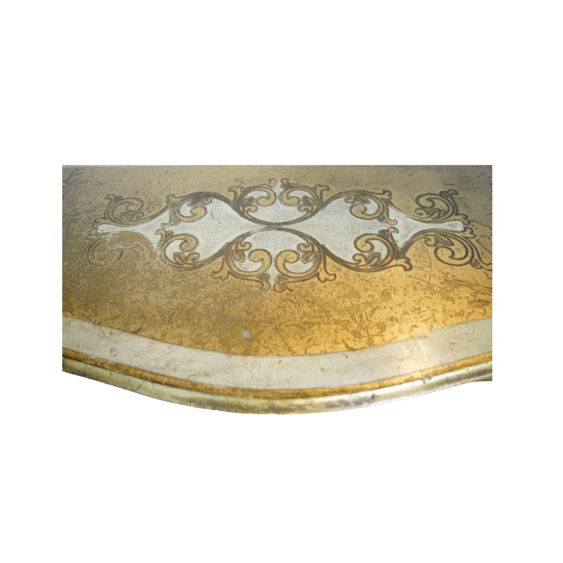 Vintage Florentine Serpentine Commode - Ivory & Gold Chest of Drawers - 11