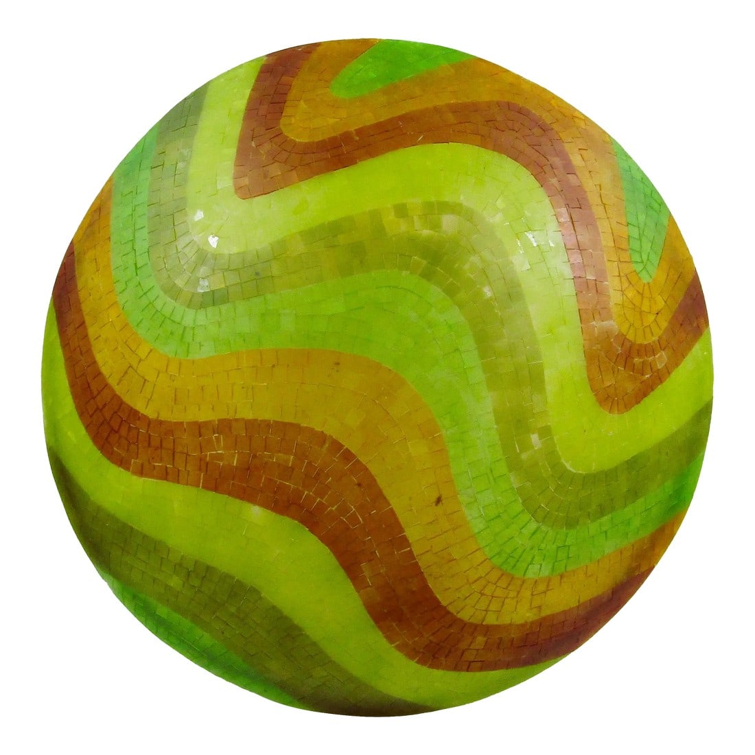 Oggetti Luce Wave Green Mosaic 24" Round Flush Mount Ceiling Lamp Fixture (1 of 7)
