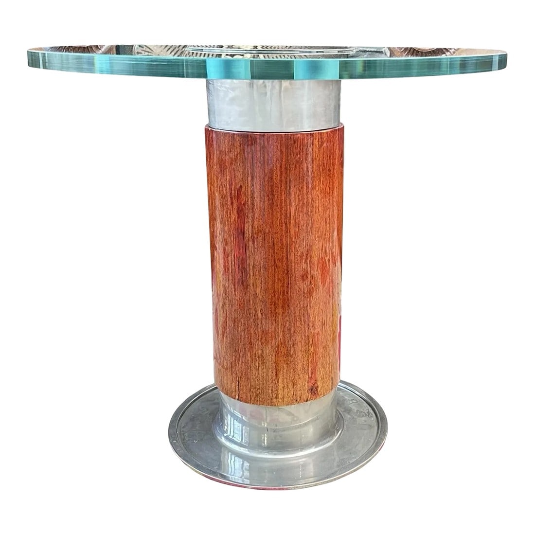 French Art Deco Rosewood Chrome and Glass Guéridon Side Coffee Table Circa 1930 (1 of 7)