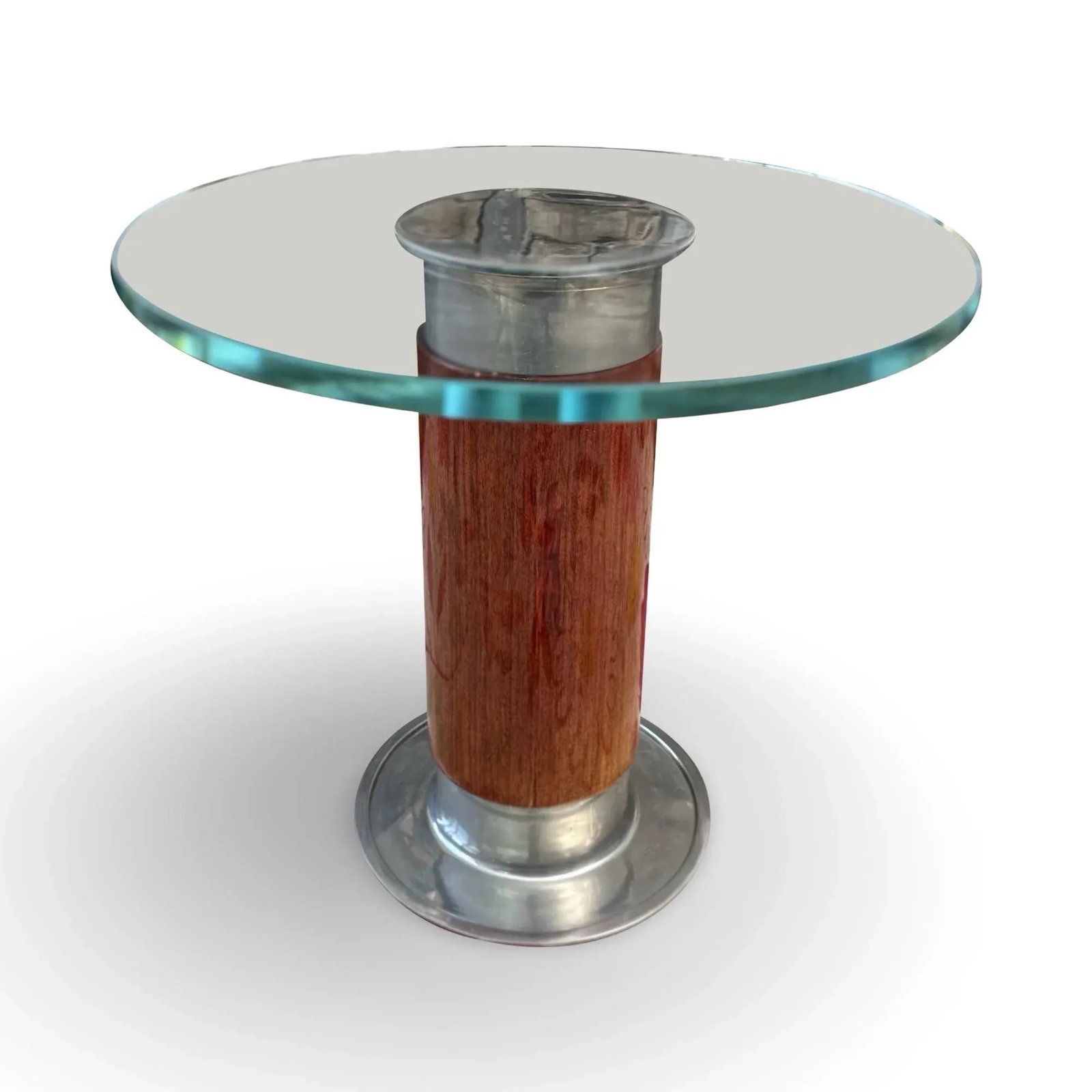 French Art Deco Rosewood Chrome and Glass Guéridon Side Coffee Table Circa 1930 - 5
