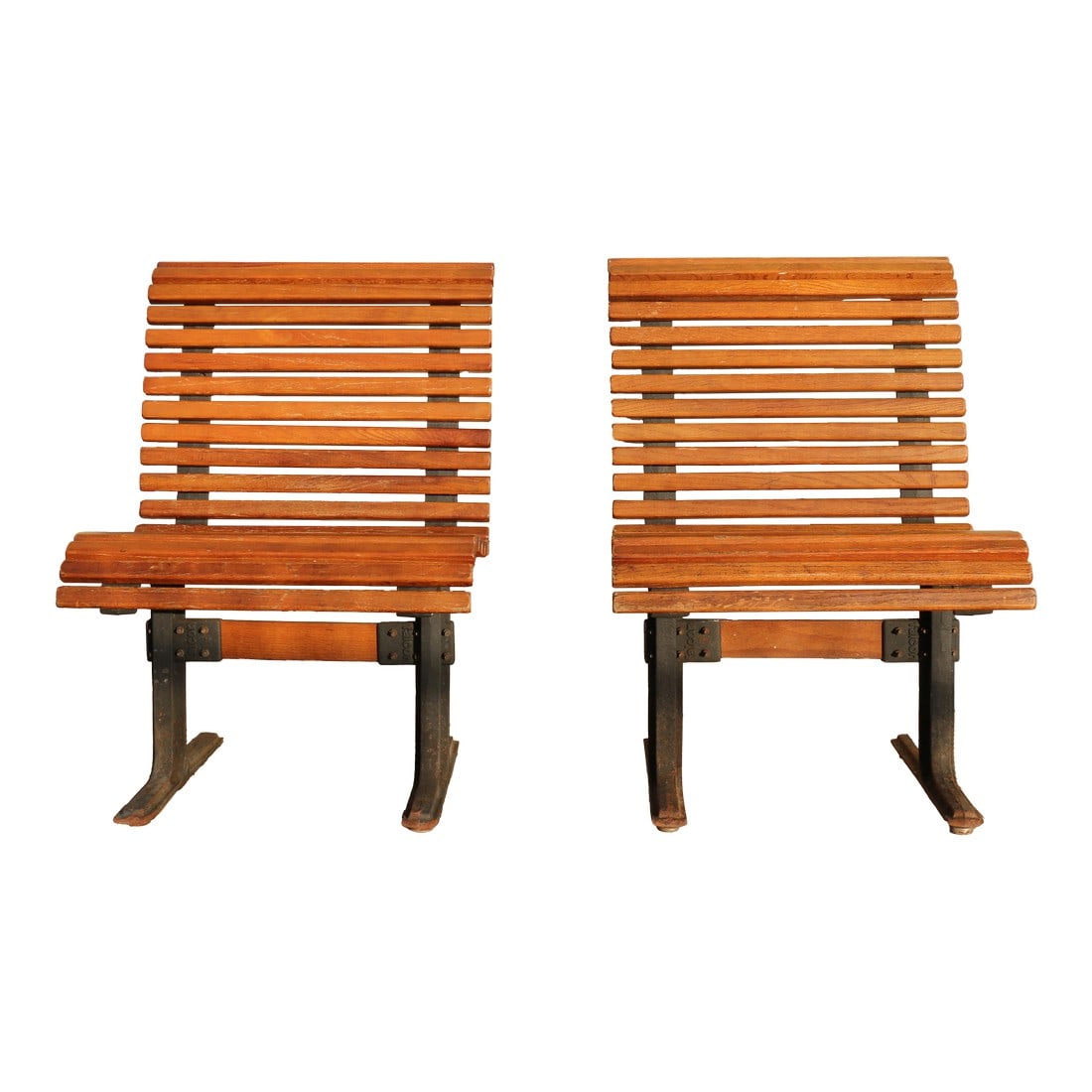 Vintage Pair of Slatted Oak Benches Made by Falcon, Circa 1950 (1 of 12)