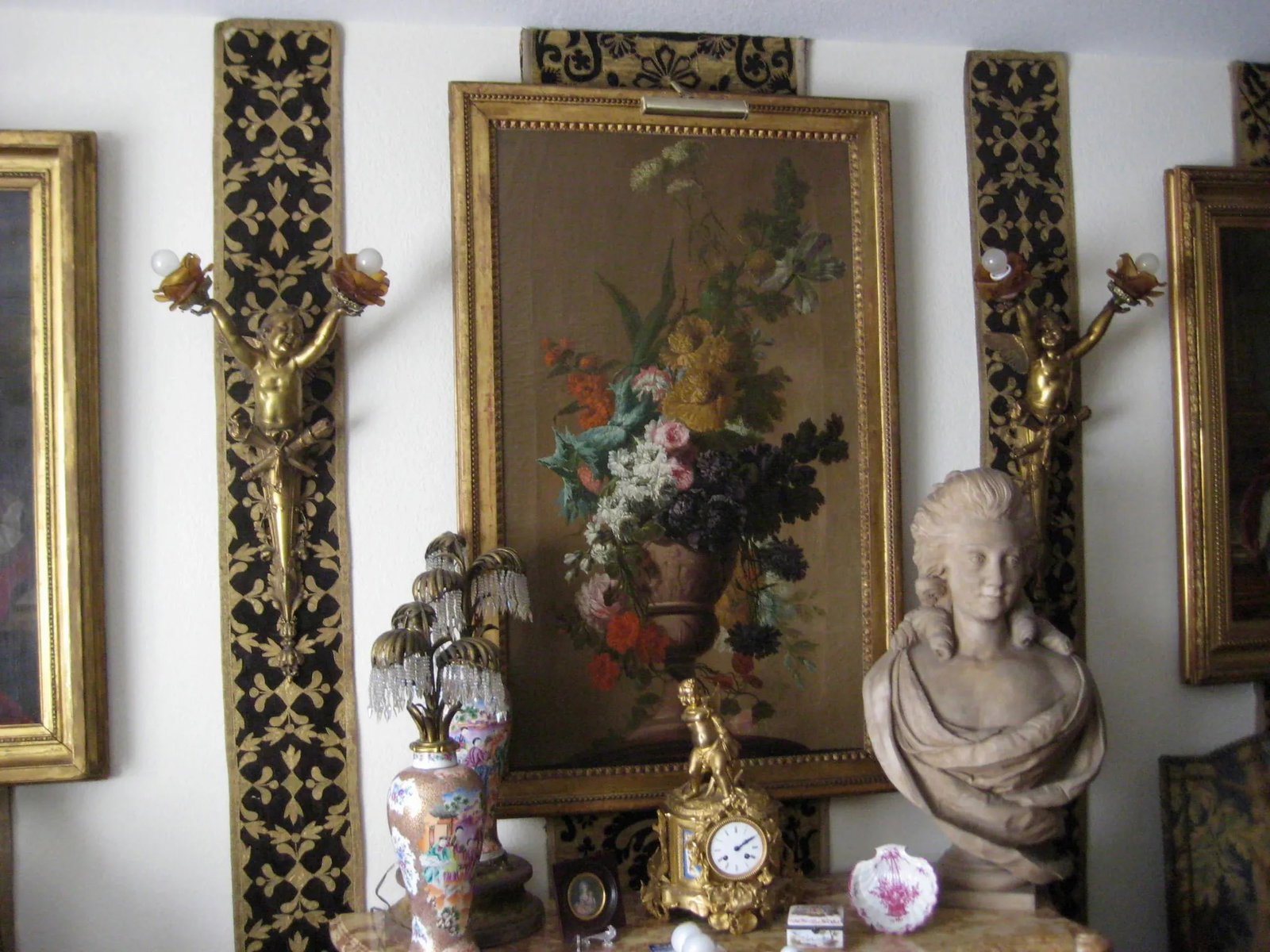 Spanish Antique Embroidery Trim Wall Hanging Roll Panel - 12