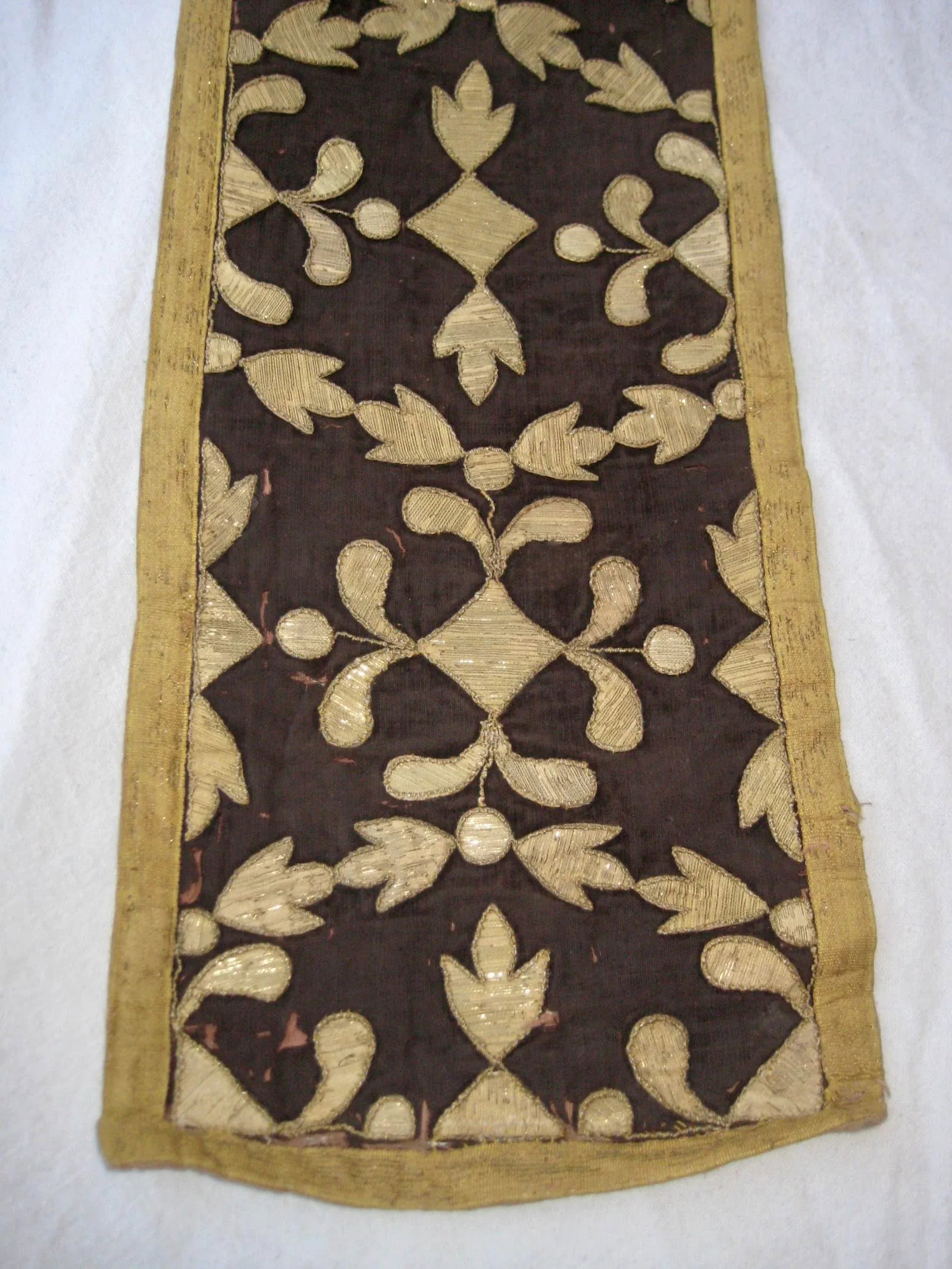 Spanish Antique Embroidery Trim Wall Hanging Roll Panel - 3