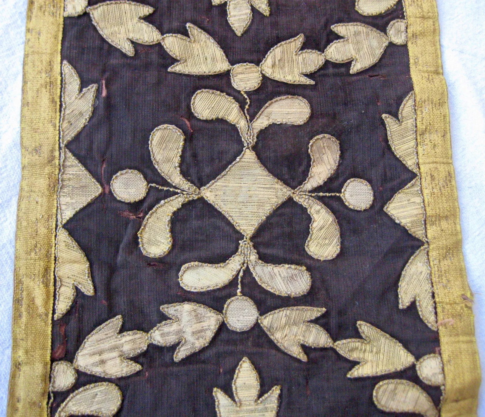 Spanish Antique Embroidery Trim Wall Hanging Roll Panel - 4
