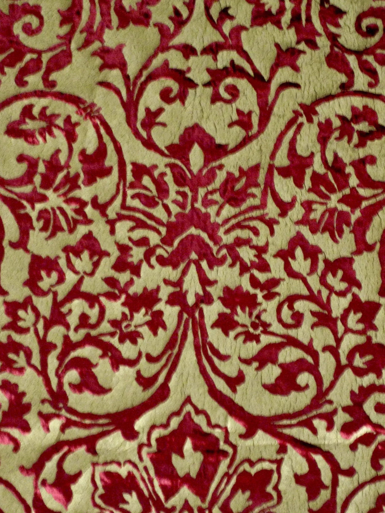 Gold Hand Printed Silk Italian Ardecora Velvet - 6