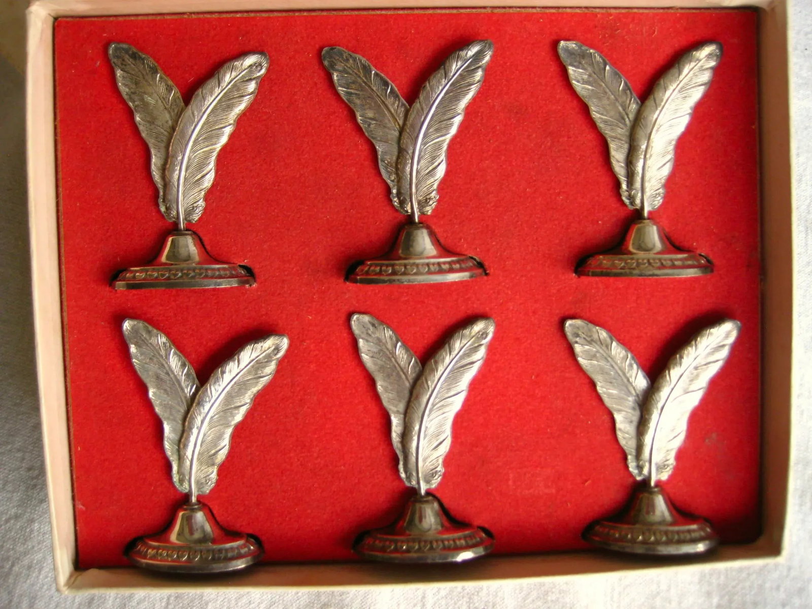 Mid 19th Century French Silverplate Table Name Holders- Set of 6 - 2