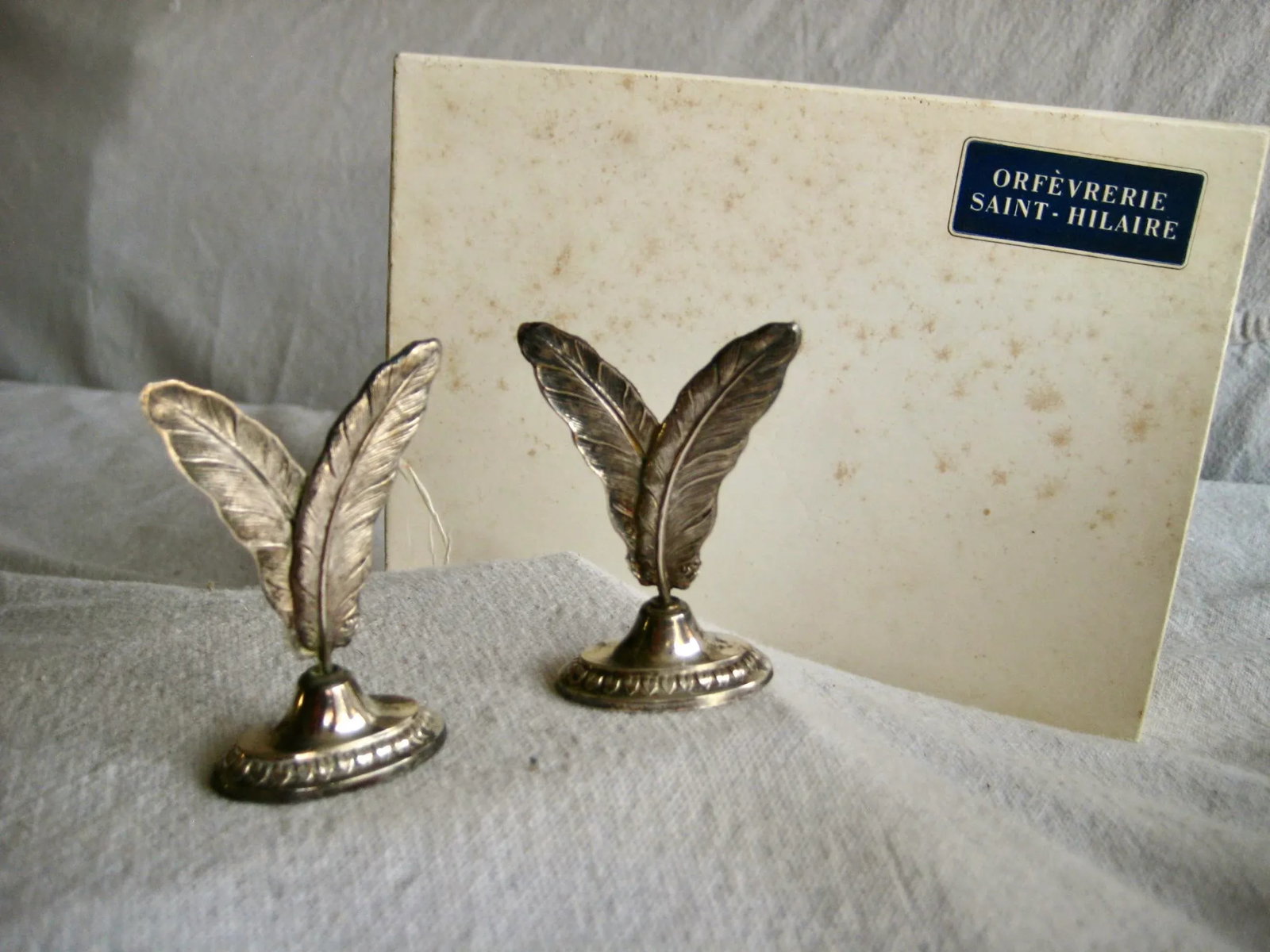 Mid 19th Century French Silverplate Table Name Holders- Set of 6 - 3