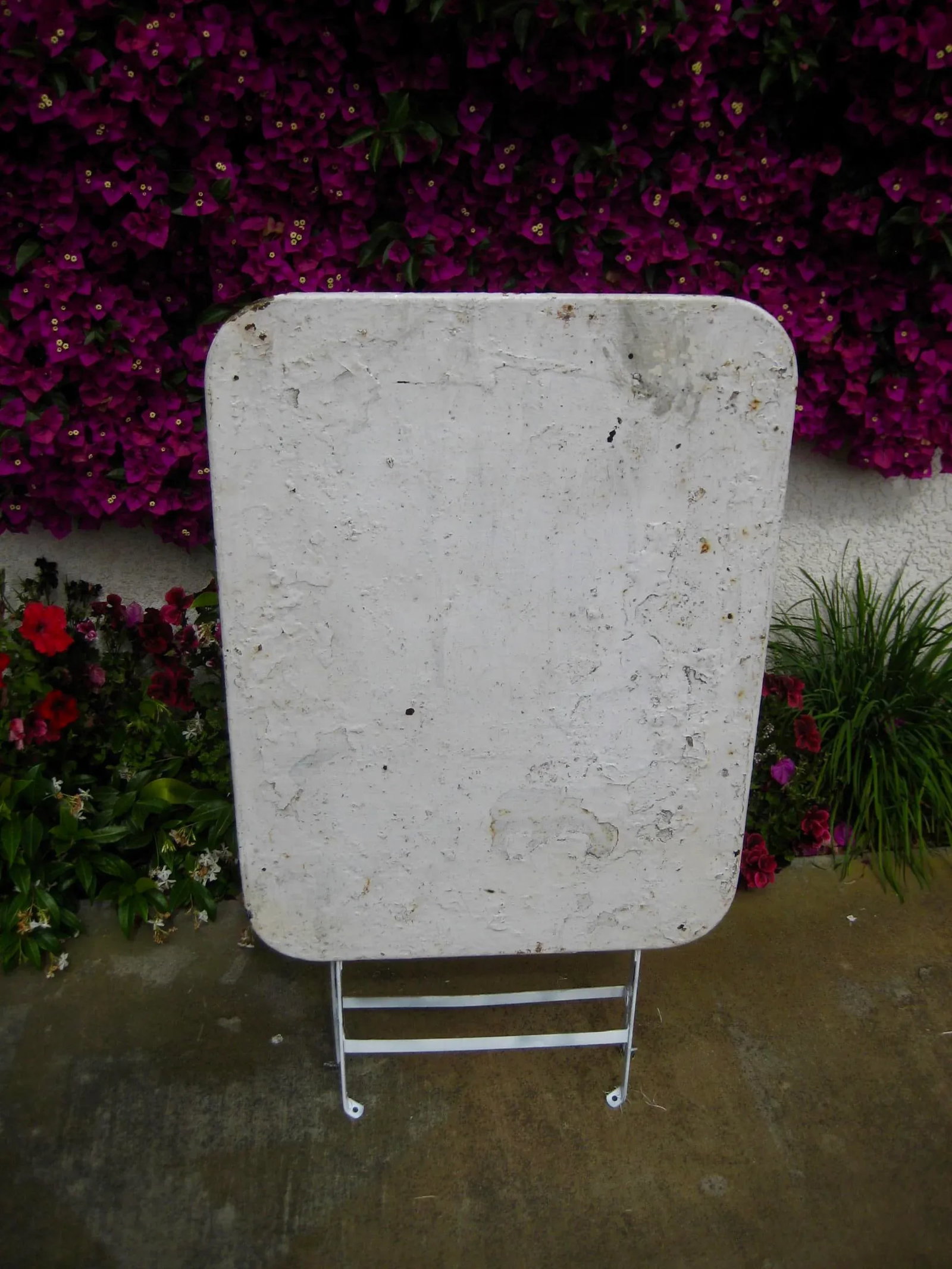 Vintage Iron French Country Rustic Painted Bistro Table - 7