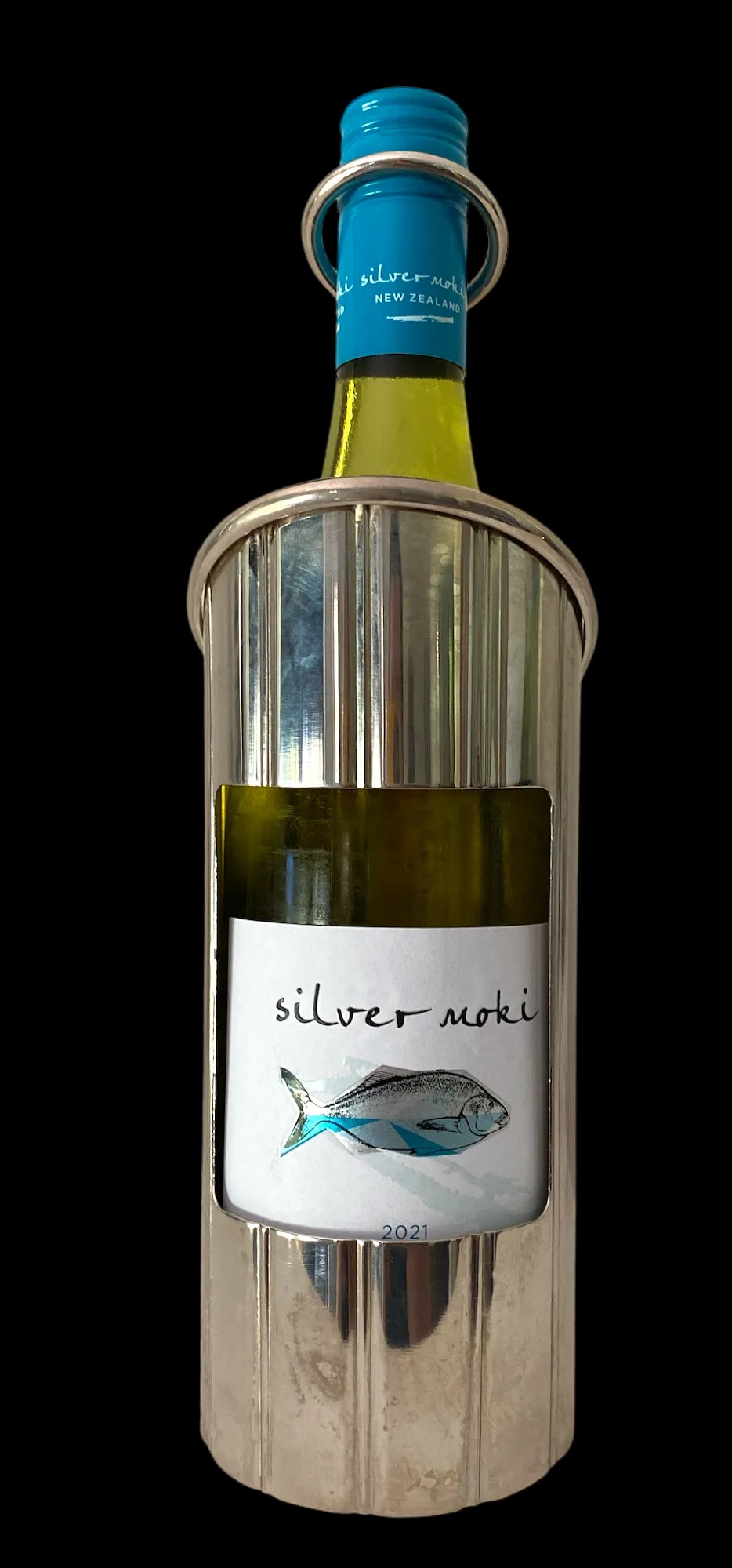 1950s French Silver-Plated Wine Bottle Holder - 3