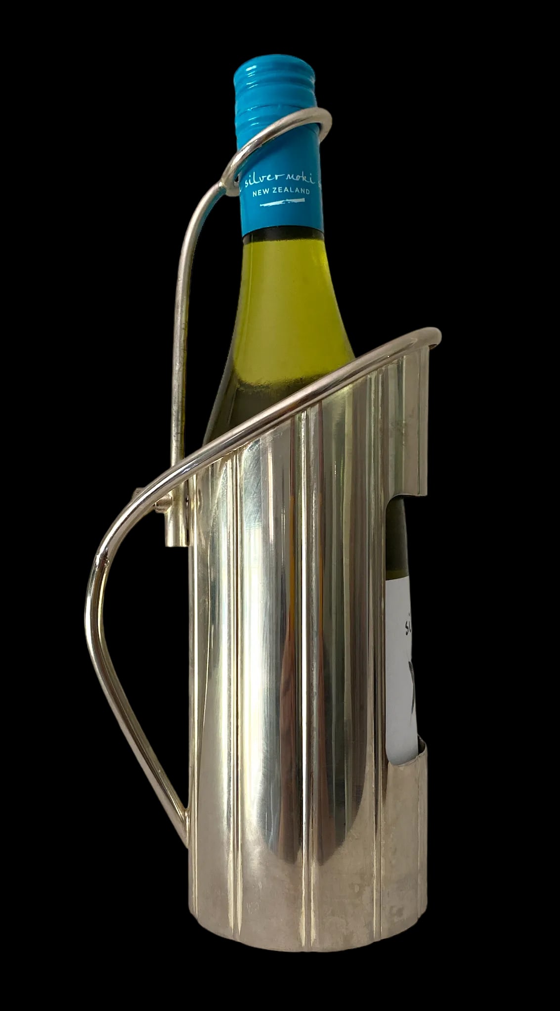 1950s French Silver-Plated Wine Bottle Holder - 4