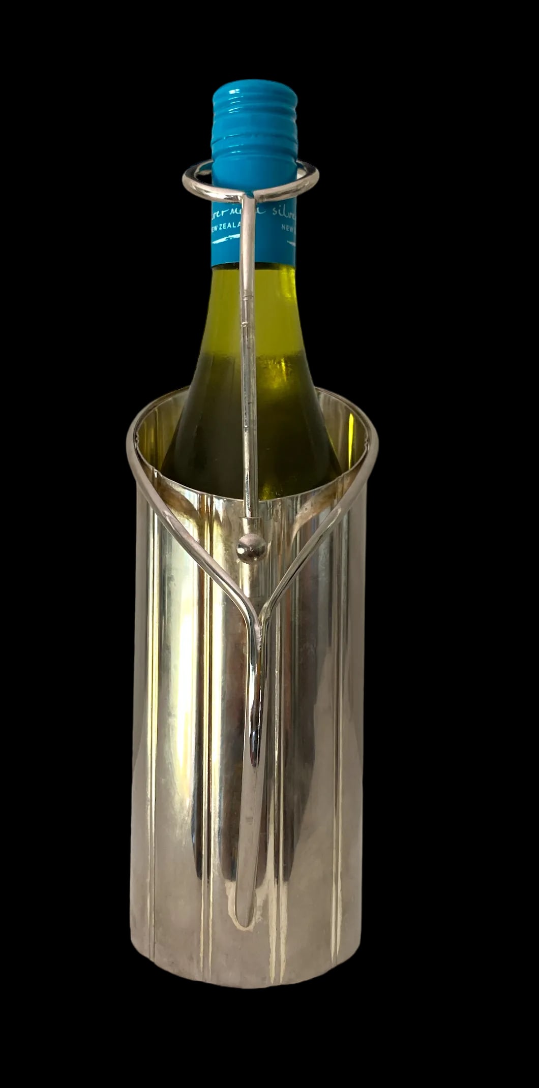 1950s French Silver-Plated Wine Bottle Holder - 5