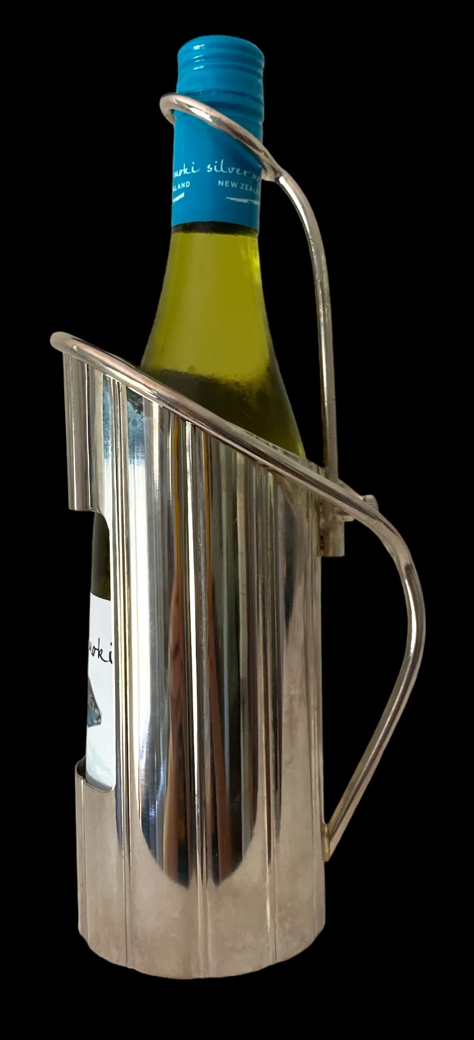 1950s French Silver-Plated Wine Bottle Holder - 6