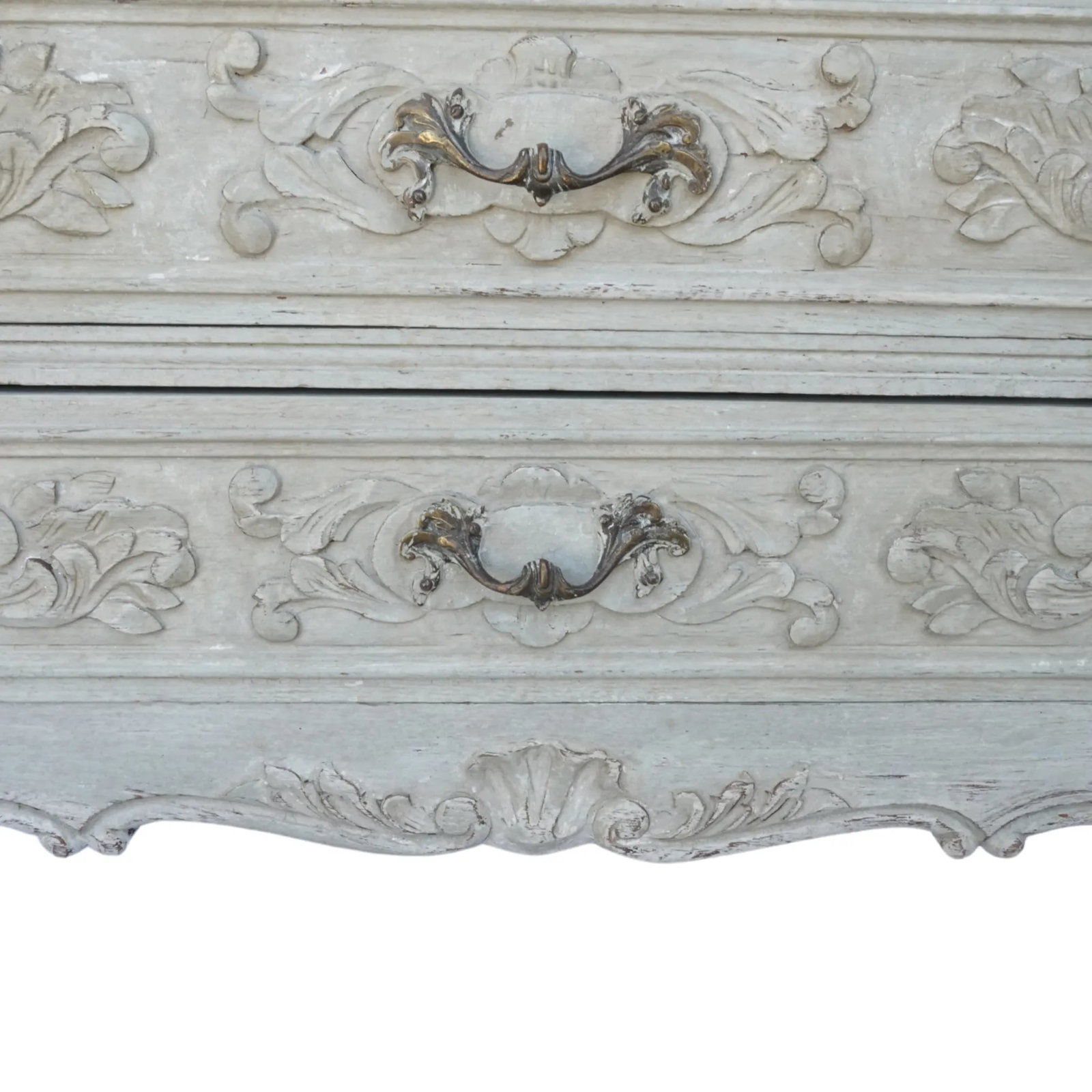 Petite French Painted Commode – Hand-Carved Details & Old World Finish - 2