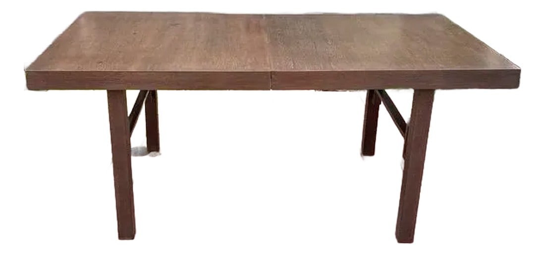 1920s Art Deco Oak Dining Table With Two Leaves: 1920s Art Deco oak dining table with two extension leaves. Adding the dimensions to our description: * Width (Length): 72 inches (which is 6 feet) * Depth: 40 inches (which is 3 feet 4 inches) *