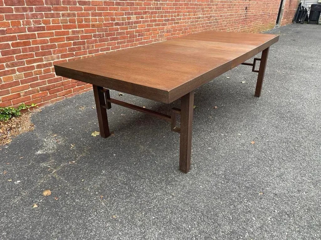 1920s Art Deco Oak Dining Table With Two Leaves - 2