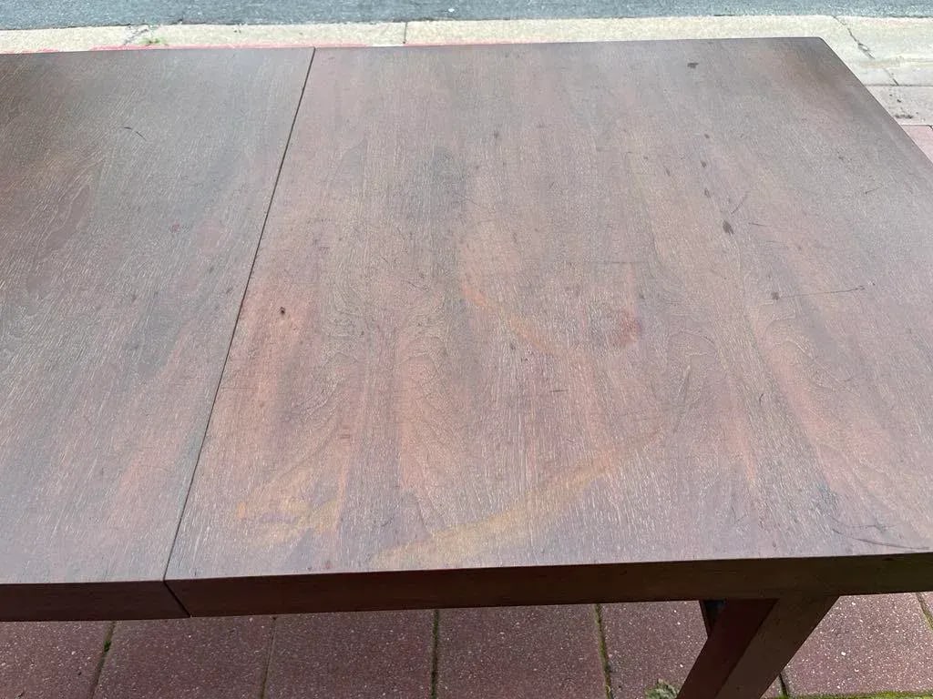 1920s Art Deco Oak Dining Table With Two Leaves - 8