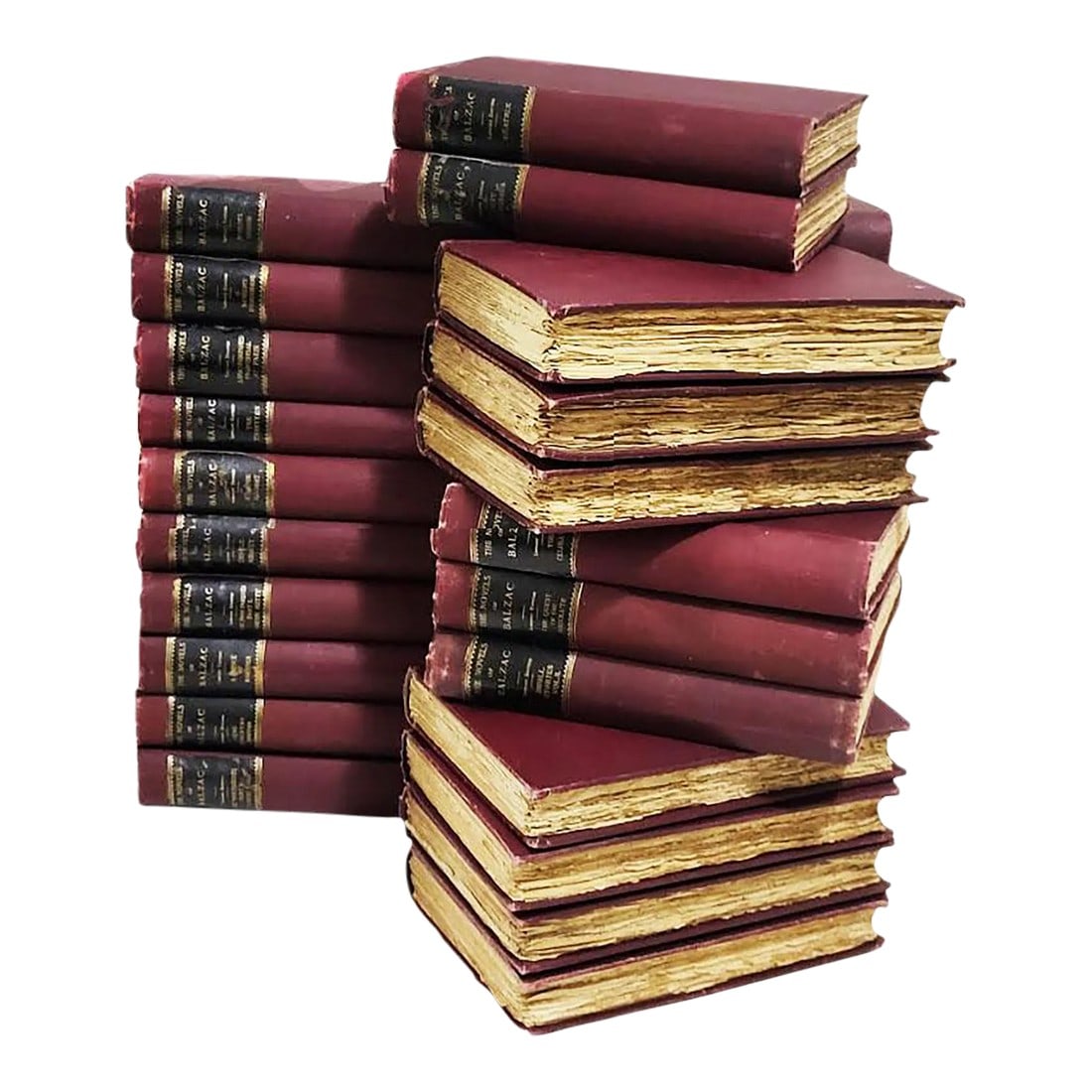 Antiquarian Book Set 32 Volumes the Novels of Balzac C1898 Le Library Edition. #635/1250 - English L (1 of 11)