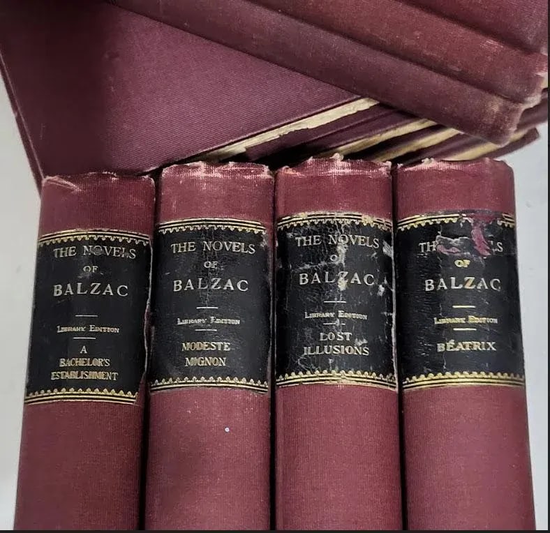 Antiquarian Book Set 32 Volumes the Novels of Balzac C1898 Le Library Edition. #635/1250 - English L - 6