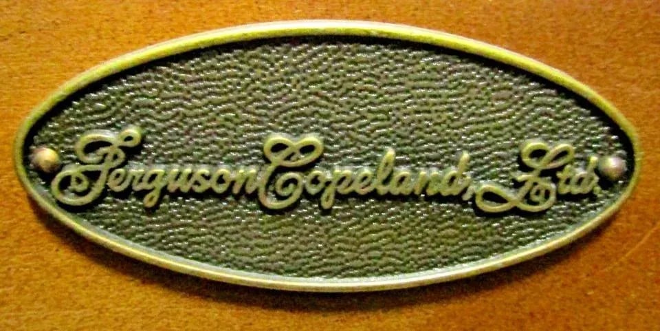 Ferguson Copeland Campaign Style Faux Bamboo, Leather, Iron and Copper Top Bar - 12