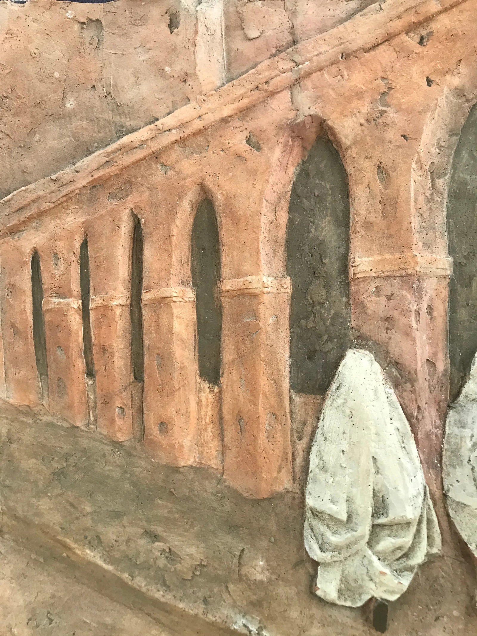 1990s Terracotta Bas Relief by Marie La Varende - 2