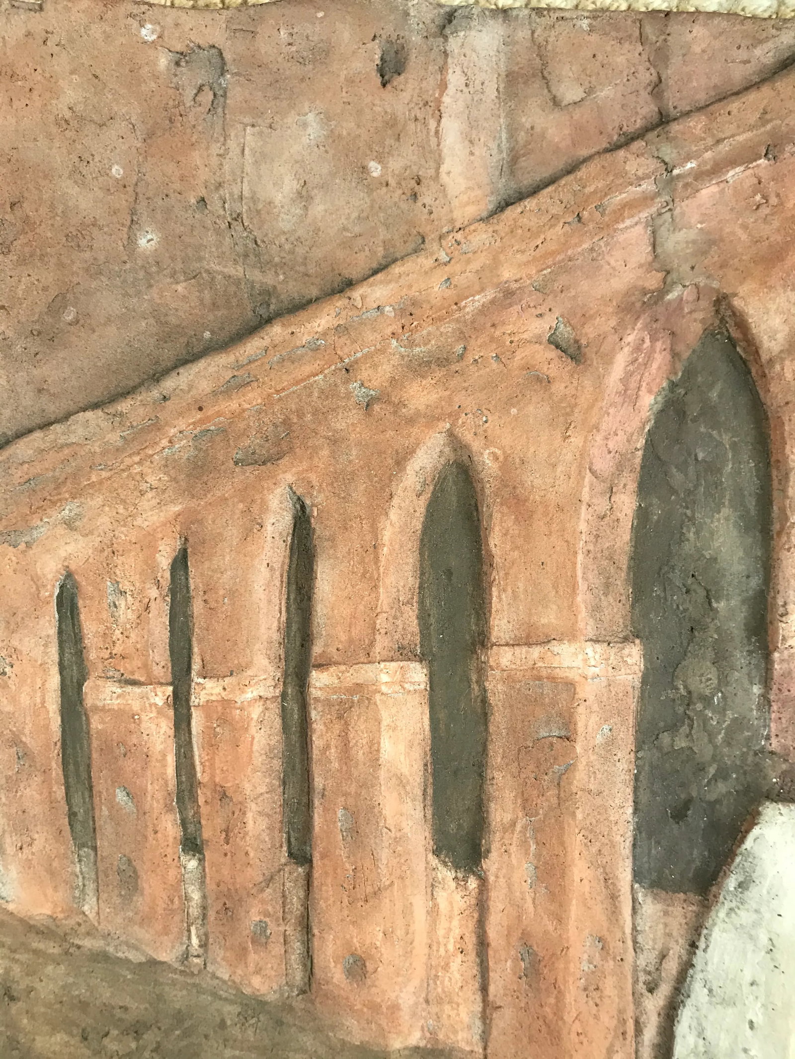 1990s Terracotta Bas Relief by Marie La Varende - 7