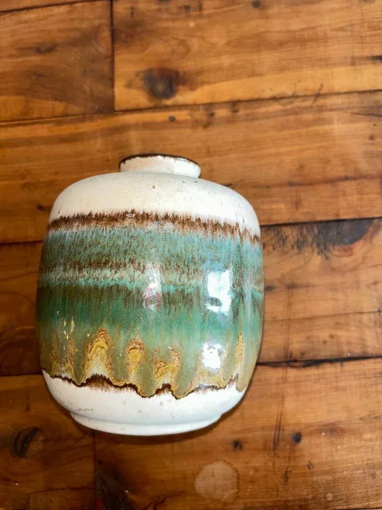 Antique Marzi & Remy German Stoneware Studio Pottery Vase With Drip Glaze - 2