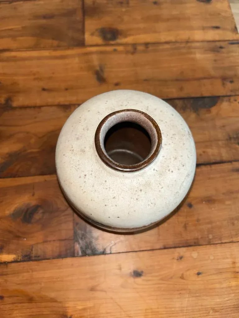 Antique Marzi & Remy German Stoneware Studio Pottery Vase With Drip Glaze - 3