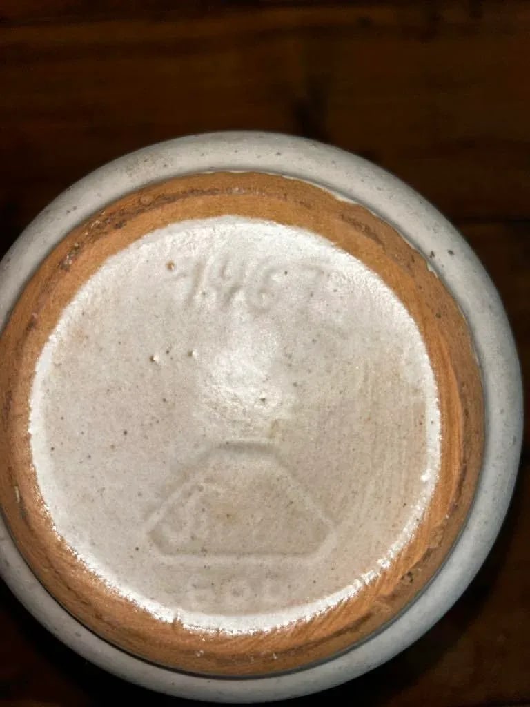 Antique Marzi & Remy German Stoneware Studio Pottery Vase With Drip Glaze - 4
