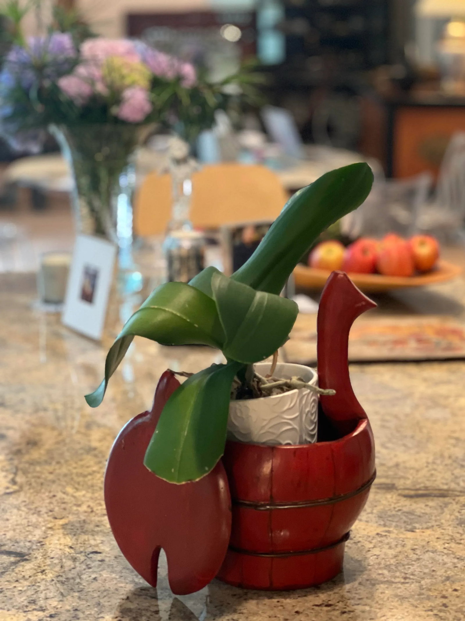 19th Century Red Laquered Water Bucket With Lid, Spout & Gooseneck Handle - 9