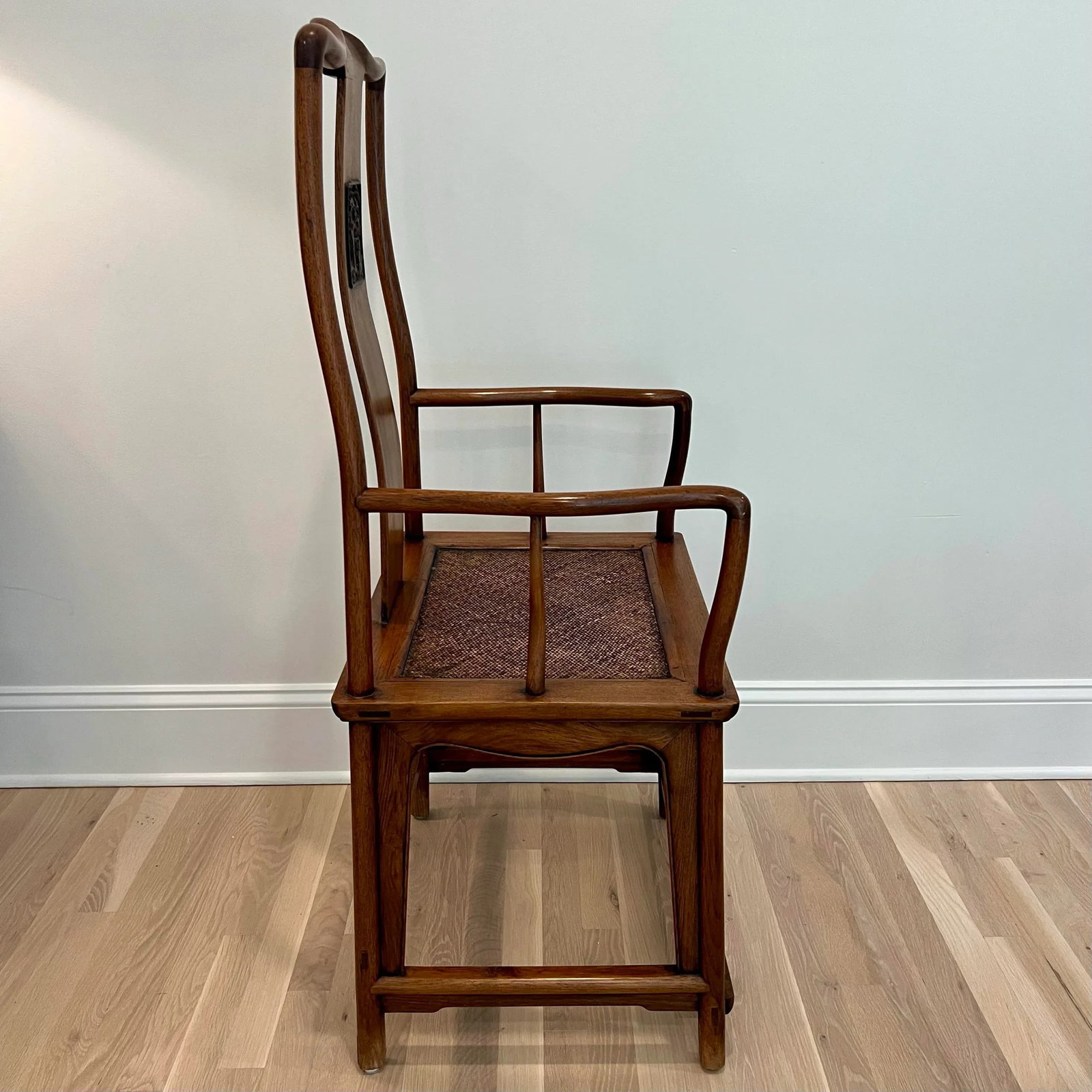 Qing Dynasty Huanghuali Southern Official's Hat Pair of Side Chairs - 4