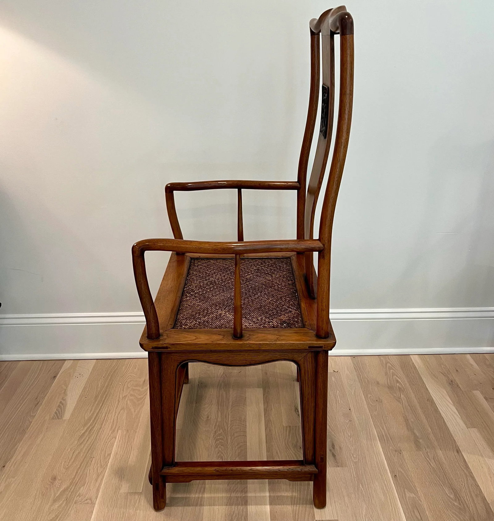 Qing Dynasty Huanghuali Southern Official's Hat Pair of Side Chairs - 5