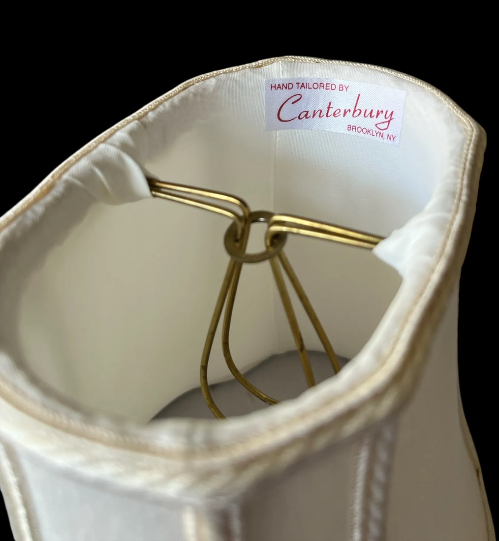Vintage Canterbury Silk Bell Lampshade – Hand-Tailored in Brooklyn, Ny – New Old Stock - 5