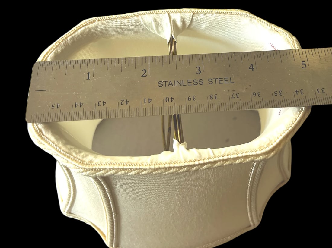 Vintage Canterbury Silk Bell Lampshade – Hand-Tailored in Brooklyn, Ny – New Old Stock - 8