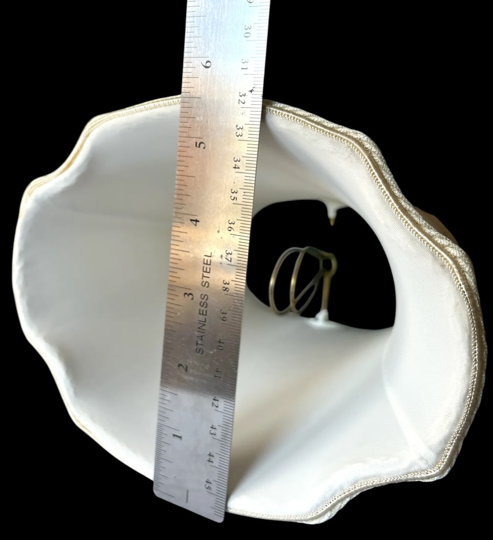 Vintage Canterbury Silk Bell Lampshade – Hand-Tailored in Brooklyn, Ny – New Old Stock - 9
