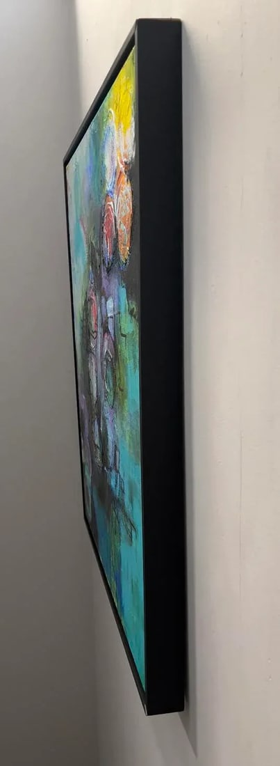 Electric Garden Abstract Painting, Framed - 5