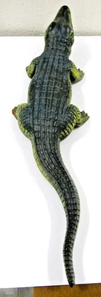 Antique Large Cast Iron Alligator Sculpture With Original Paint 29.5 in Long - 13