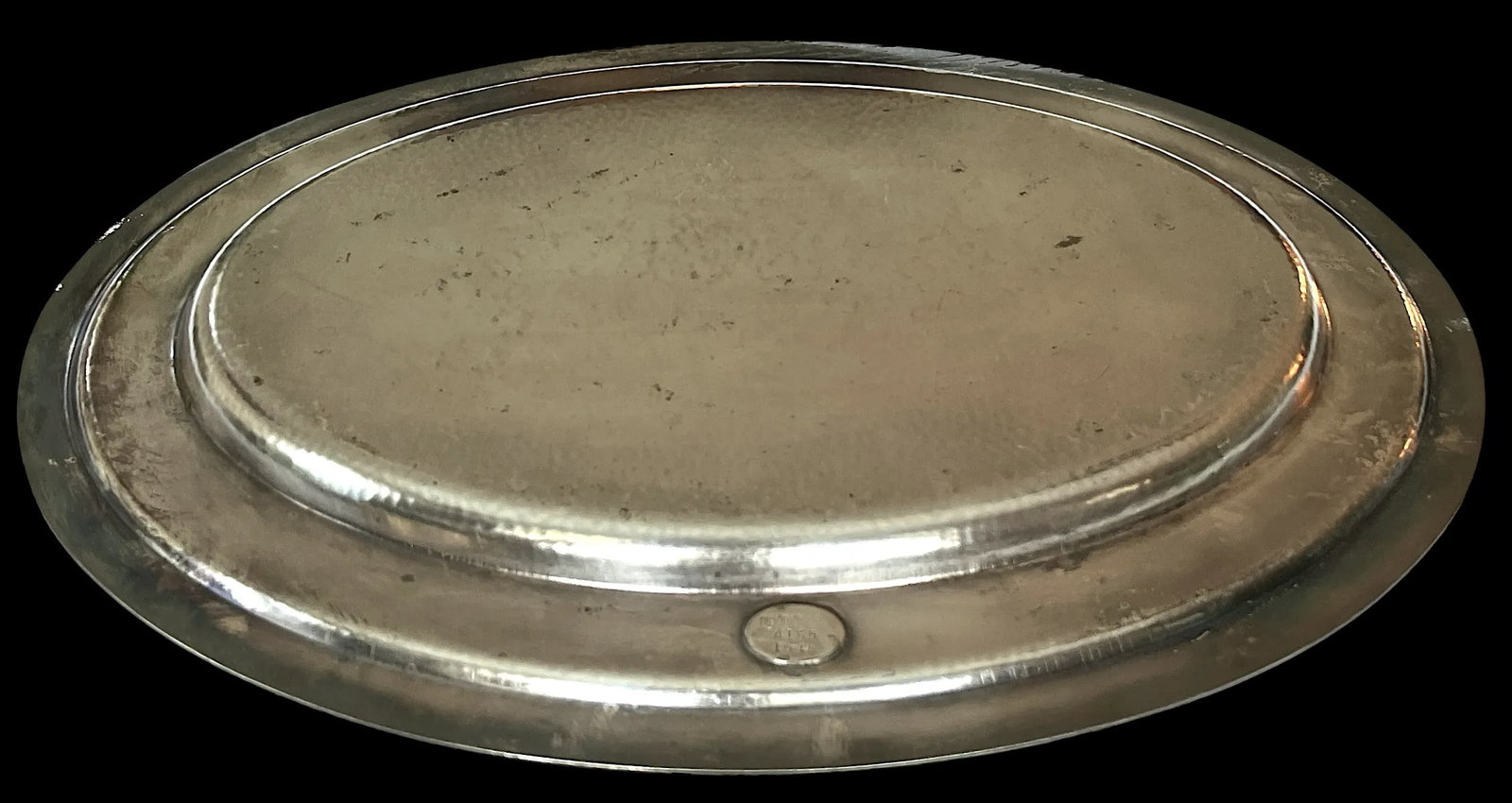 Vintage 1940s Hammered Hotel Silver Epns Oval Platter - 5