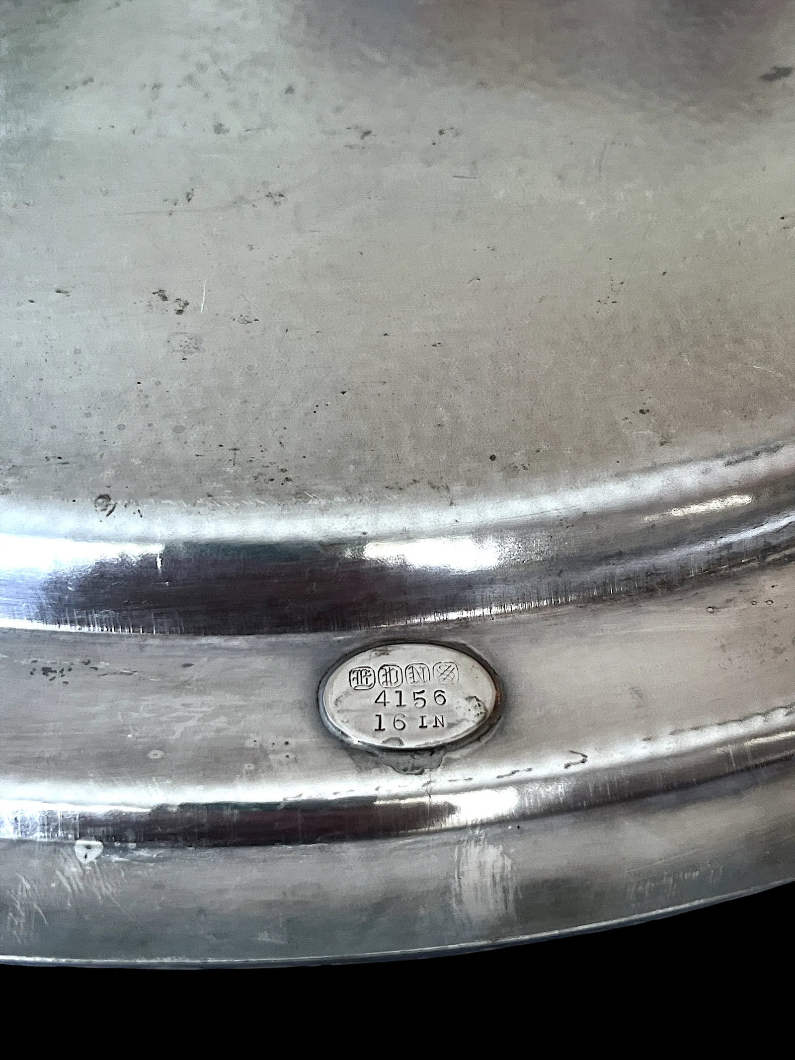 Vintage 1940s Hammered Hotel Silver Epns Oval Platter - 6
