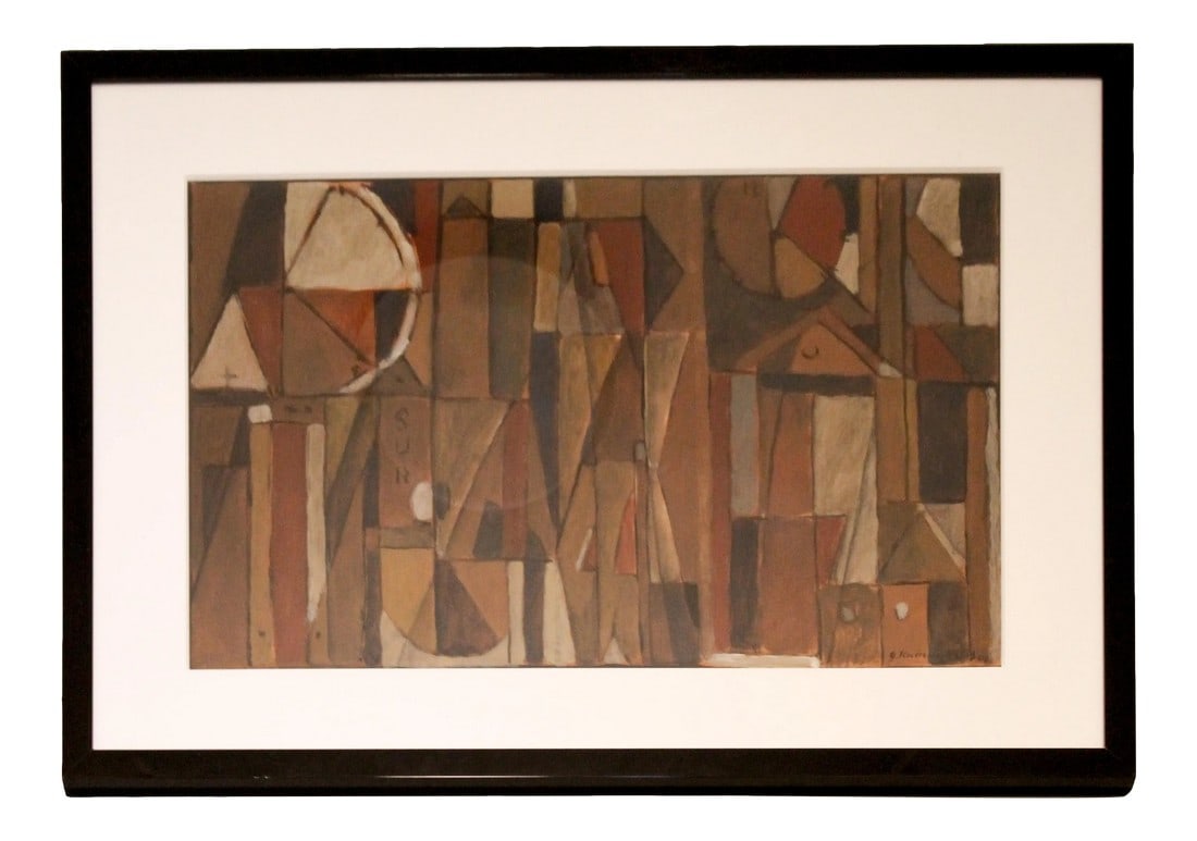 2008 "Times and Cities" Contemporary Abstract Acrylic Painting by Gabriel A. Karavokiris, Framed: Times and Cities 2008 by Gabriel A. Karavokiris. Gabriel A. Karavokiris was born in Buenos Aires in 1955. He studied at the 'Prilidiano PueyrredÃ³n' School of Fine Arts with some of his teac
