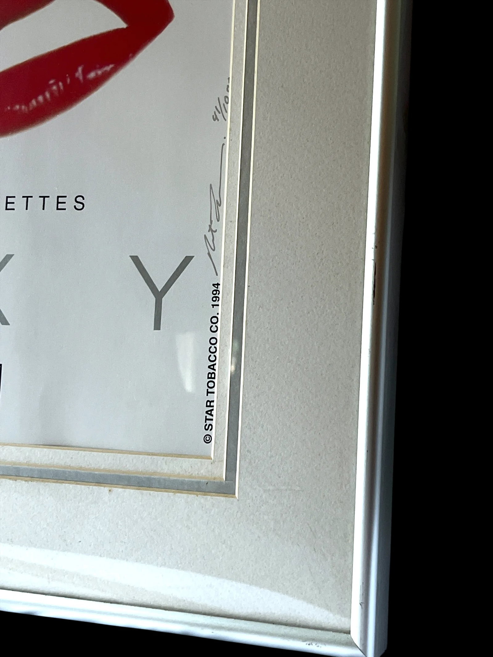 Framed Post Modern Memphis Group Style "Too Sexy" Valentine Cigarettes Limited Edition Art – - 2