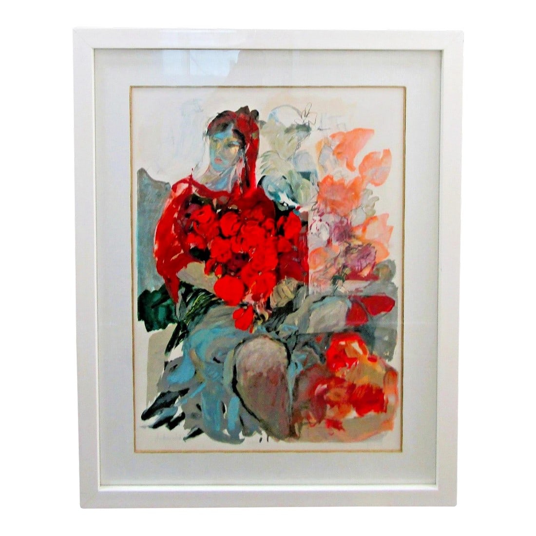 Huge Lea Avizedek La Maitresse the Mistress Signed and Numbered Framed Serigraph: The huge Lea Avizedek La Maitresse The Mistress signed and numbered framed serigraph is a large portrait print by artist Lea Avizedek. This contemporary art piece features a woman as the subject,