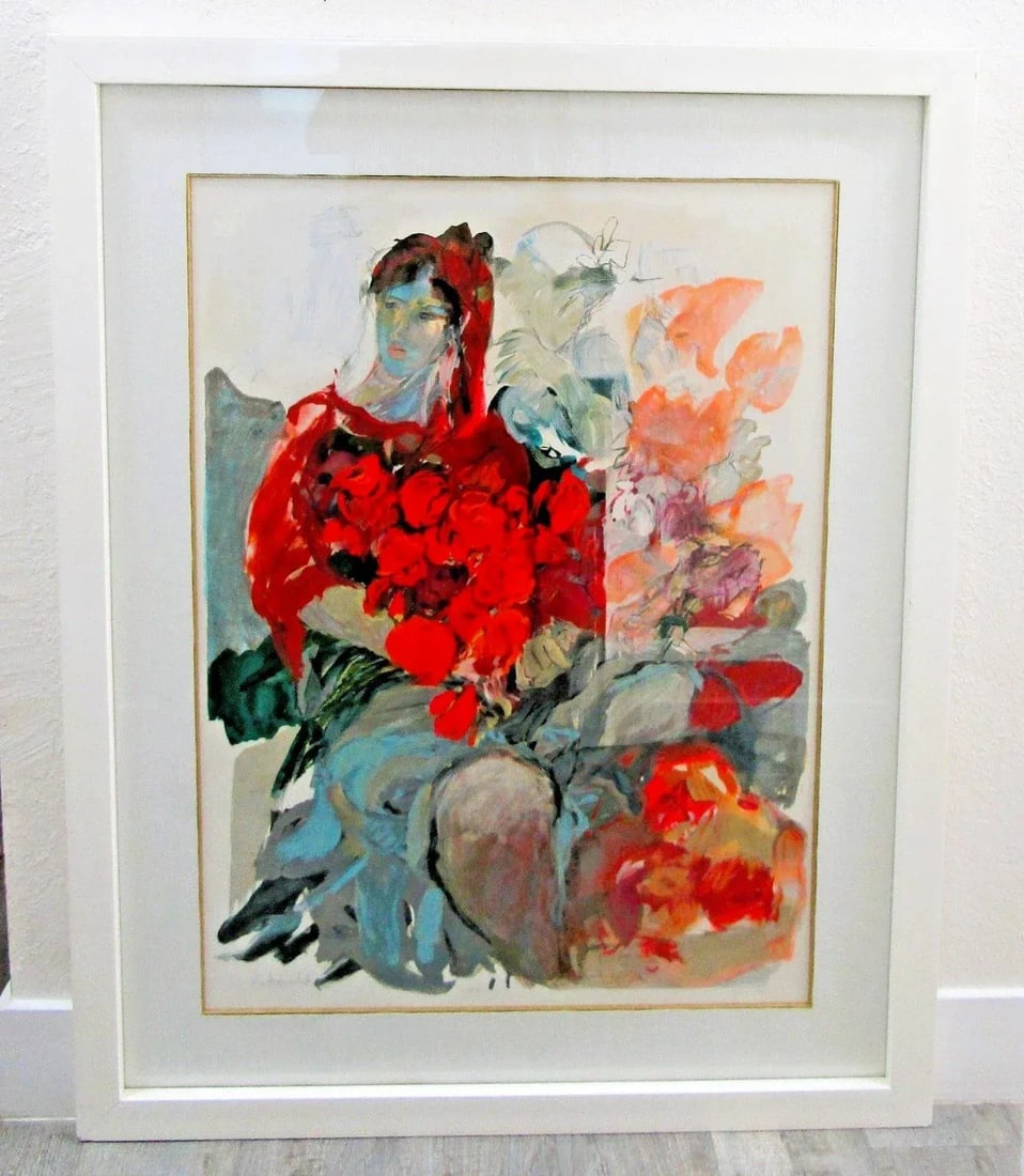 Huge Lea Avizedek La Maitresse the Mistress Signed and Numbered Framed Serigraph - 3