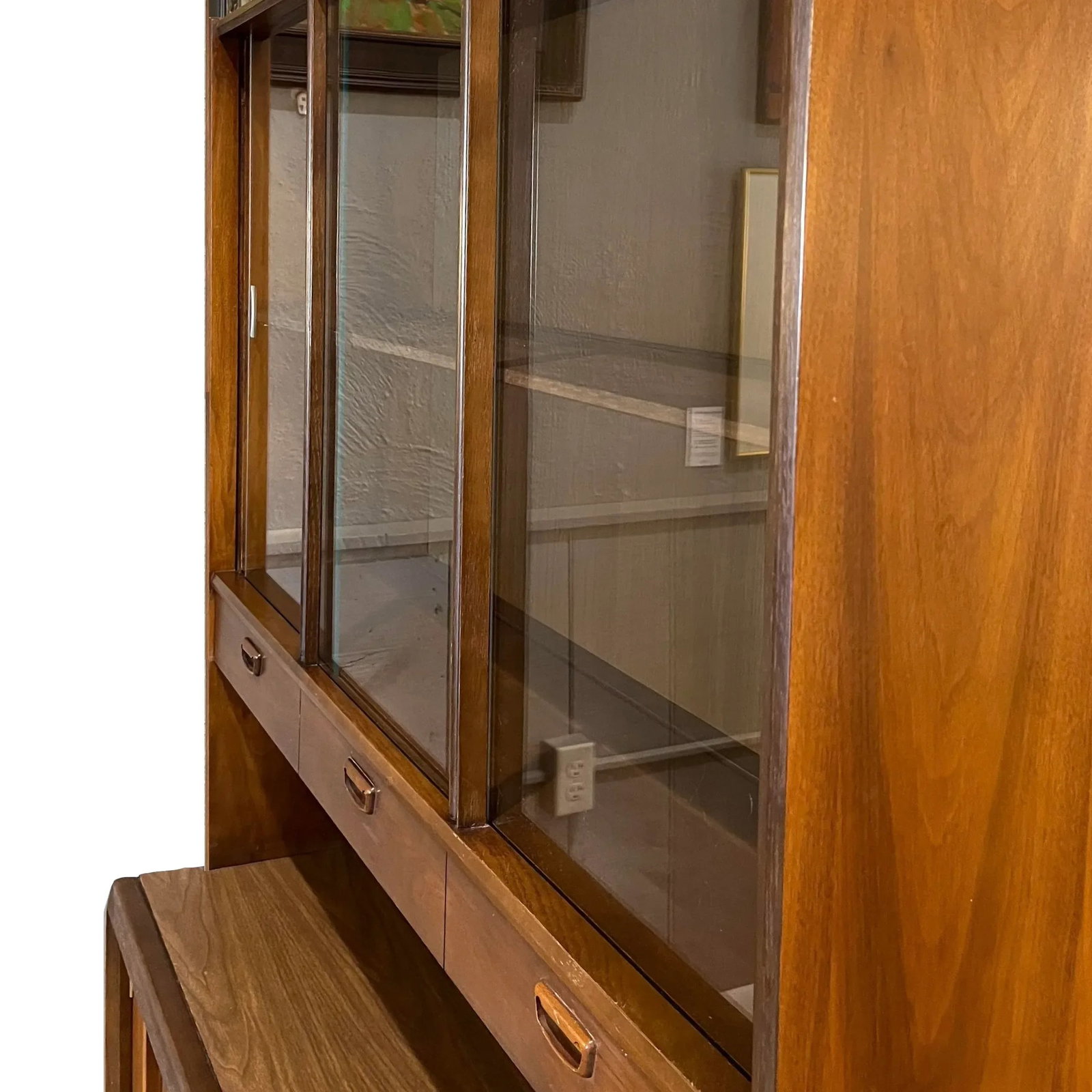 MCM Walnut Dining Cabinet Hutch by Keller Furniture Circa 1969 - 3