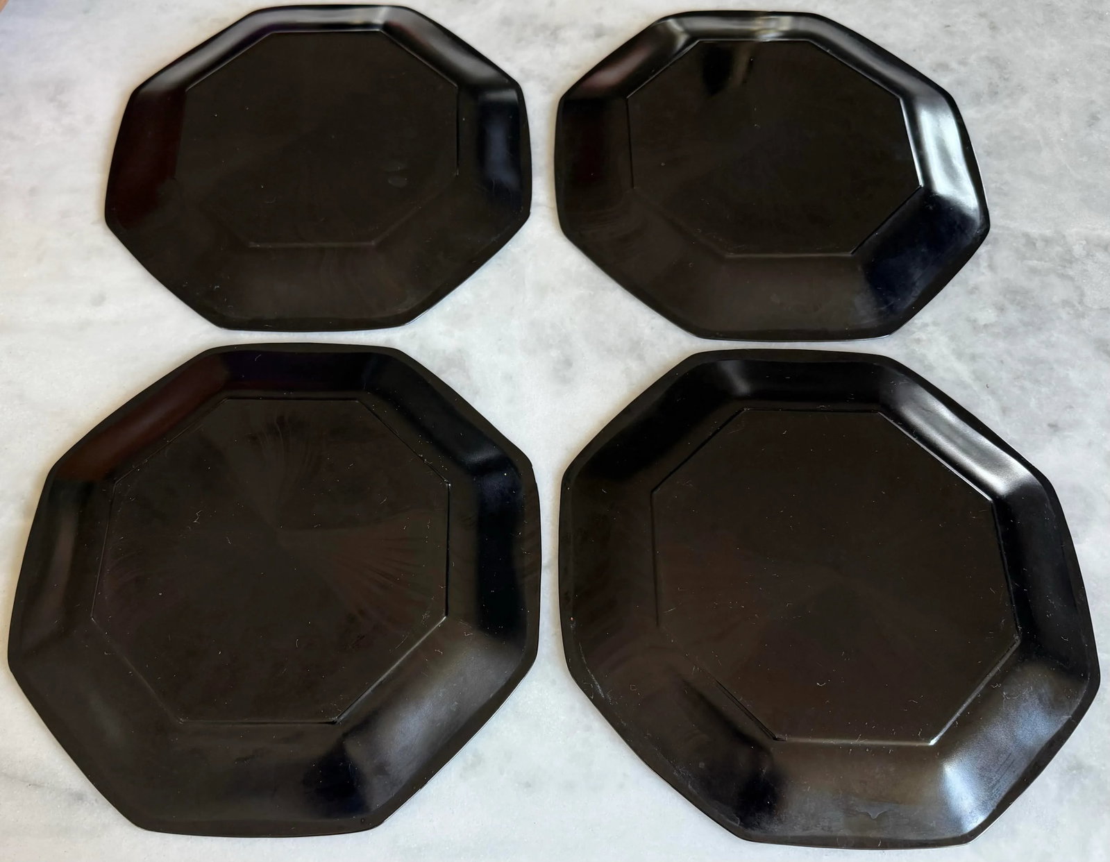 Vintage French Octagonal Plates - Set of 8 - 7
