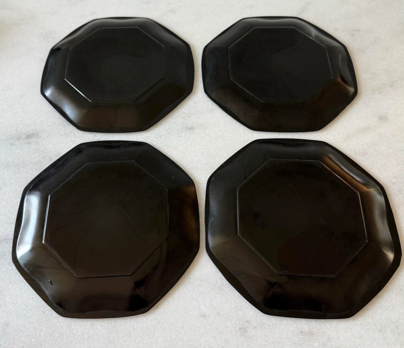 Vintage French Octagonal Plates - Set of 8 - 8